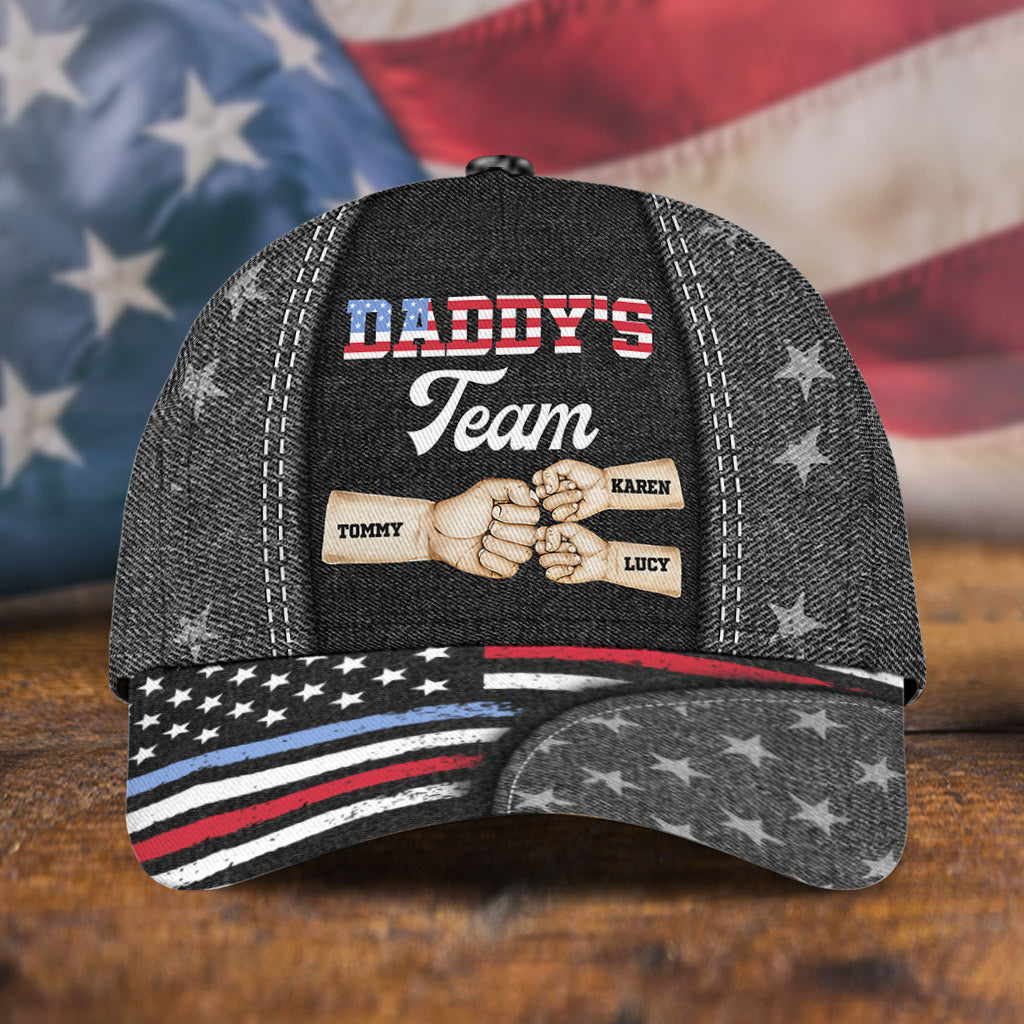 Proud Dad Team Fist Bump - Personalized Father Classic Cap