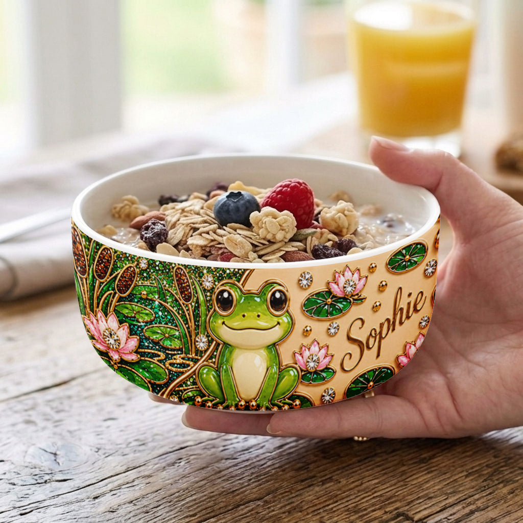 Love Frog - Personalized Frog Ceramic Bowl
