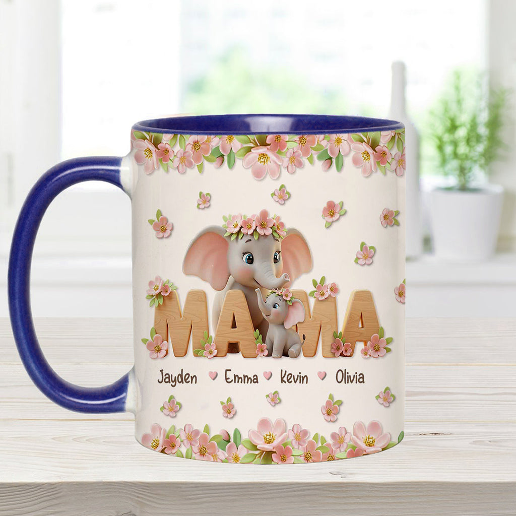I Love You Mom - Personalized Mother Accent Mug