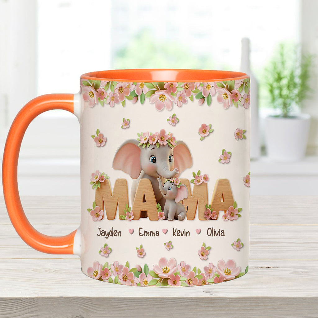 I Love You Mom - Personalized Mother Accent Mug