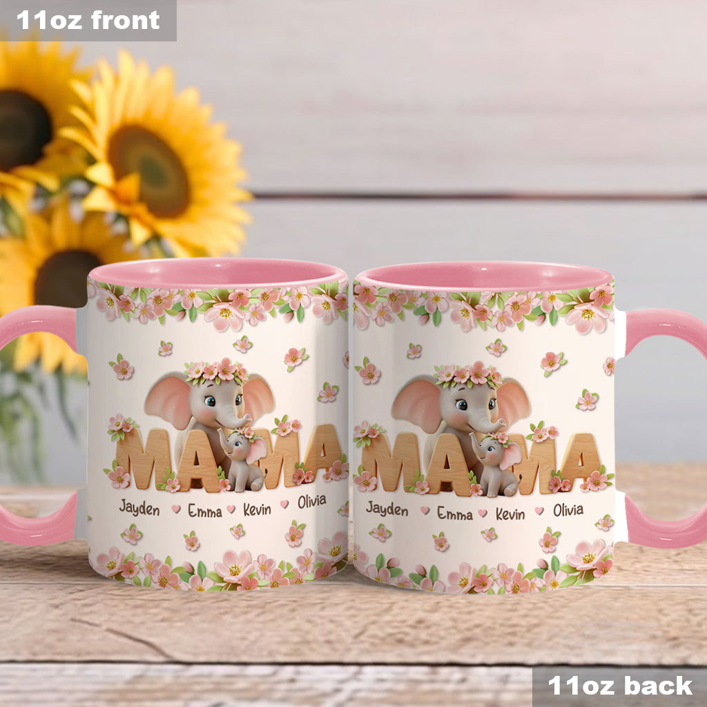 I Love You Mom - Personalized Mother Accent Mug