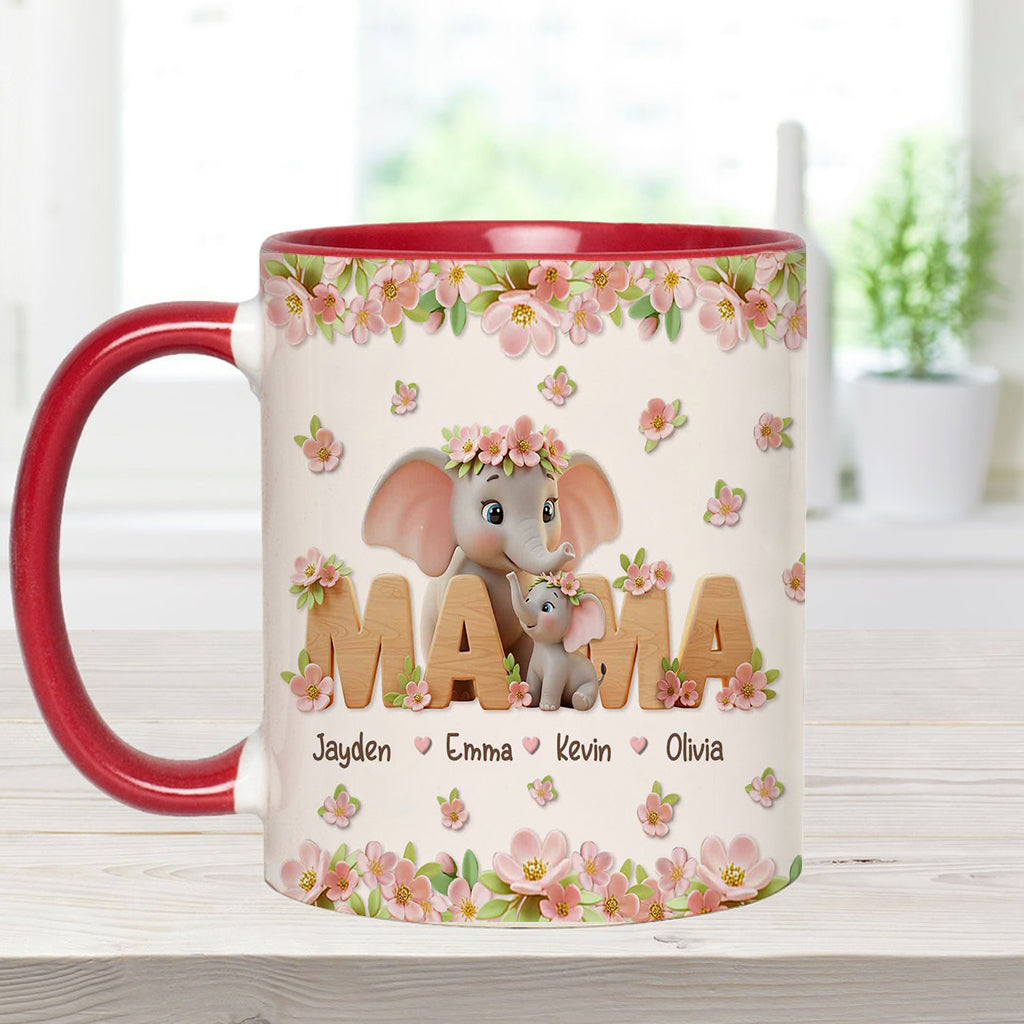 I Love You Mom - Personalized Mother Accent Mug