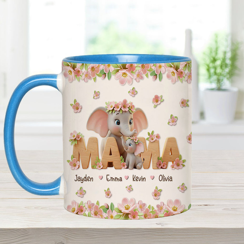 I Love You Mom - Personalized Mother Accent Mug
