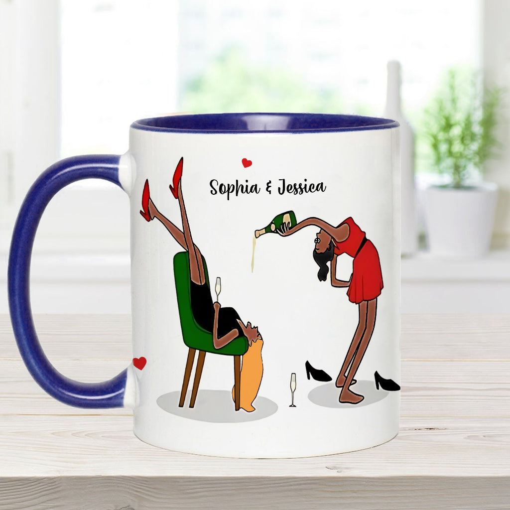 We Stay Ghost Friends - Funny Gift For Bestie - Personalized Bestie Accent Mug