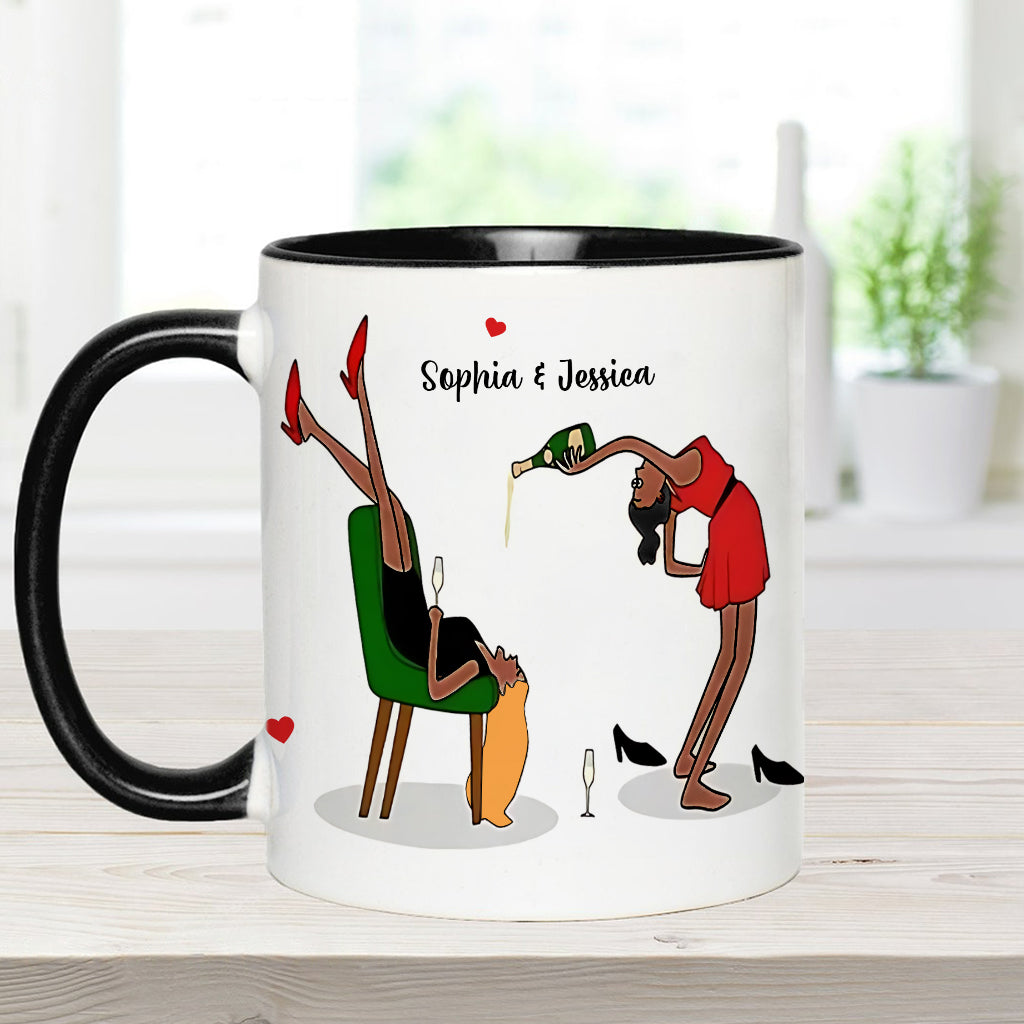 We Stay Ghost Friends - Funny Gift For Bestie - Personalized Bestie Accent Mug