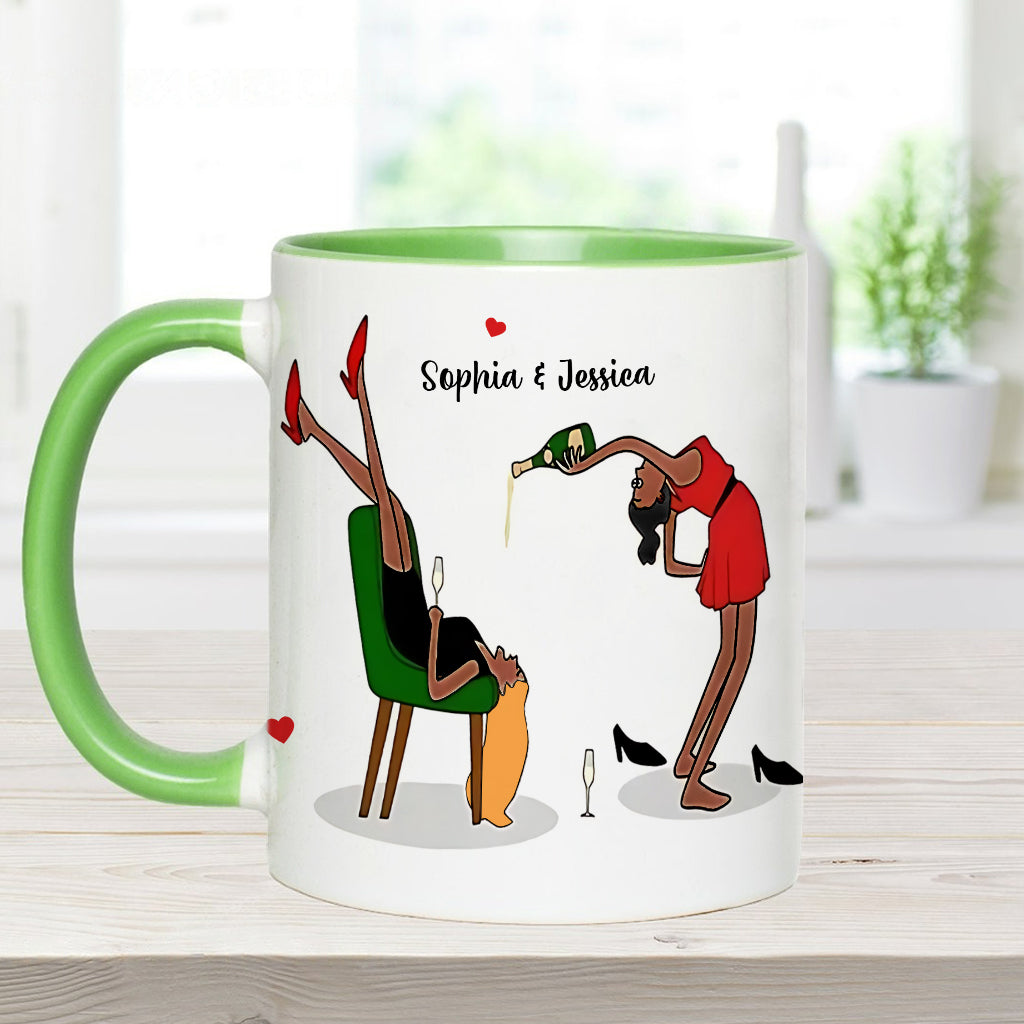 We Stay Ghost Friends - Funny Gift For Bestie - Personalized Bestie Accent Mug