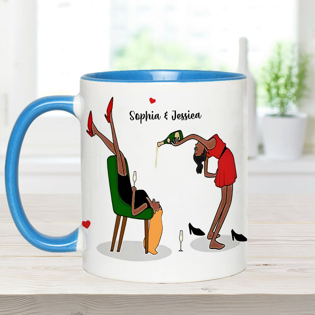 We Stay Ghost Friends - Funny Gift For Bestie - Personalized Bestie Accent Mug