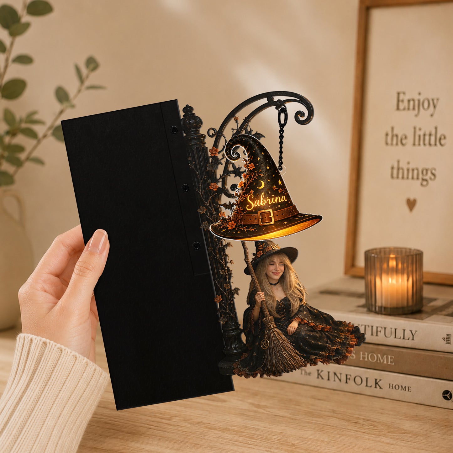 Be A Witch - Personalized Witch Bookshelf Lamp