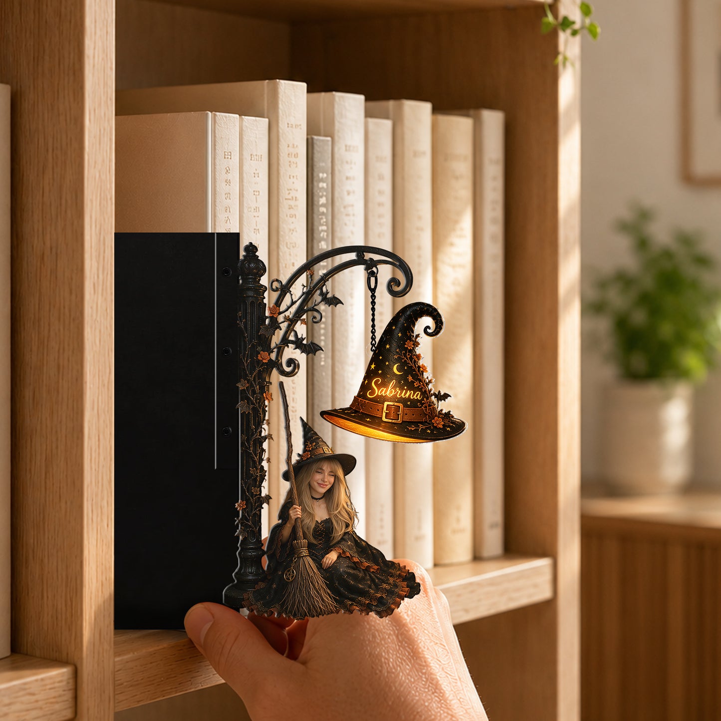 Be A Witch - Personalized Witch Bookshelf Lamp