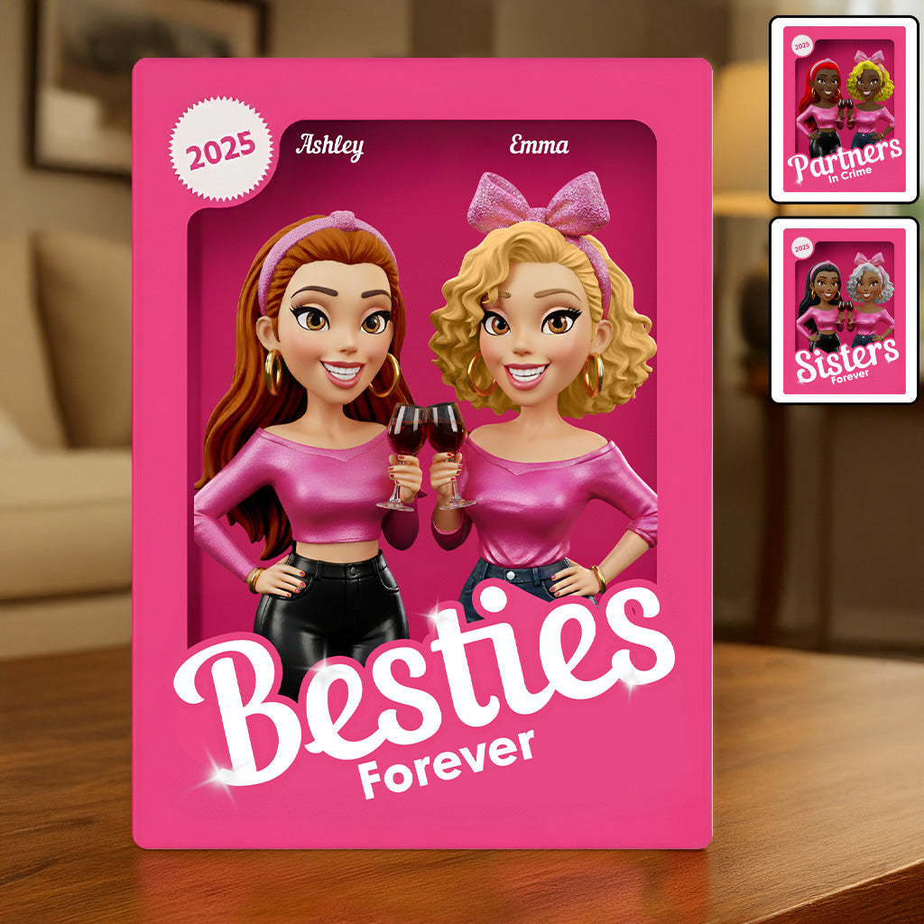 Partners In Crime - Personalized Bestie Custom Shaped Acrylic Plaque