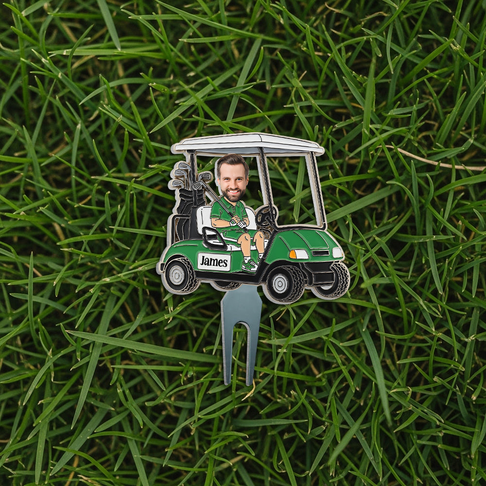 Funny Caricature Gift For Golf Lover - Personalized Golf Ball Marker