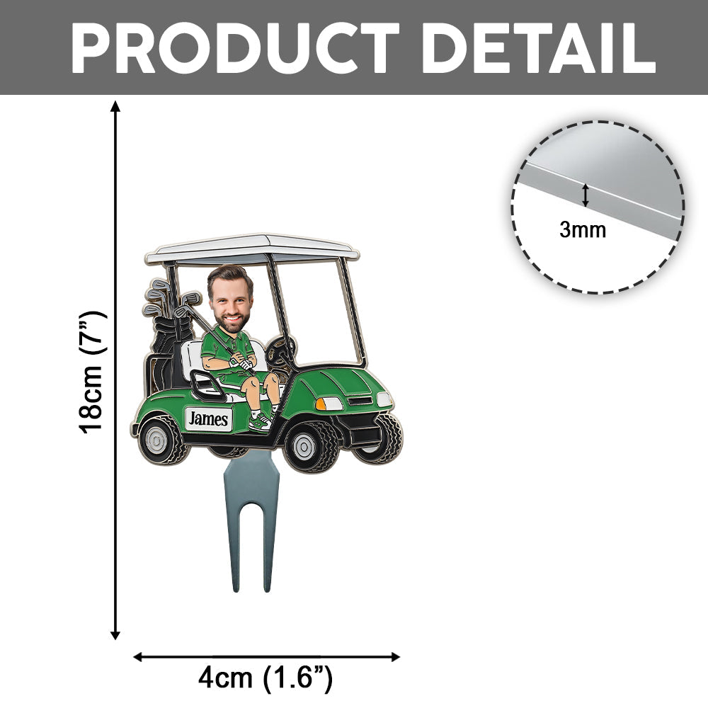Funny Caricature Gift For Golf Lover - Personalized Golf Ball Marker