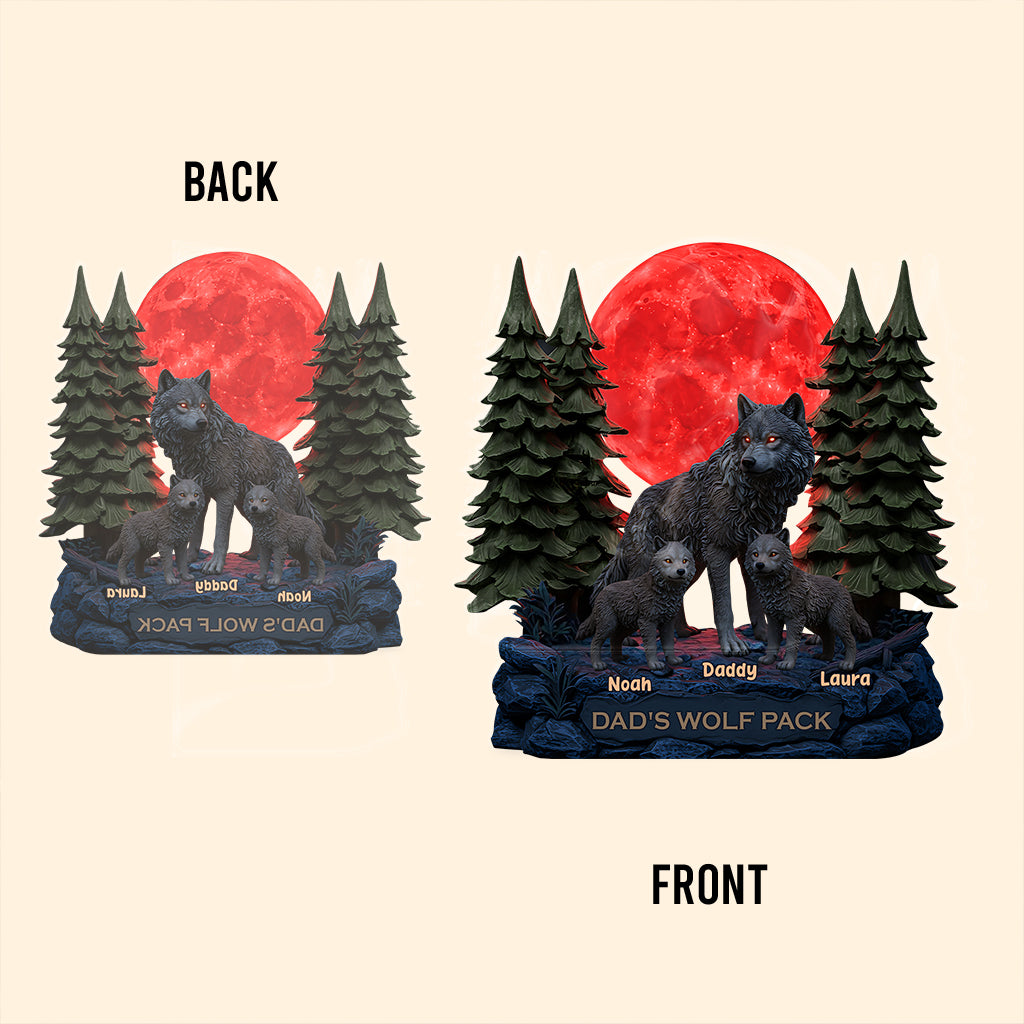 My Woft Pack Gift For Dad, Grandpa - Personalized Father Custom Shaped Acrylic Plaque