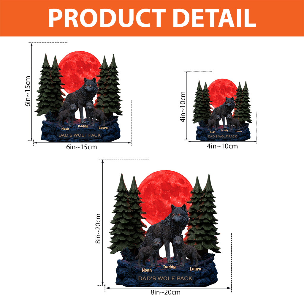 My Woft Pack Gift For Dad, Grandpa - Personalized Father Custom Shaped Acrylic Plaque