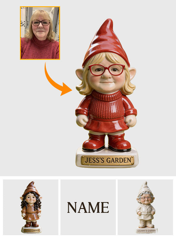 Custom Gnome From Any Photo - Personalized Gardening Acrylic Garden Sign/ Acrylic Plaque Sign