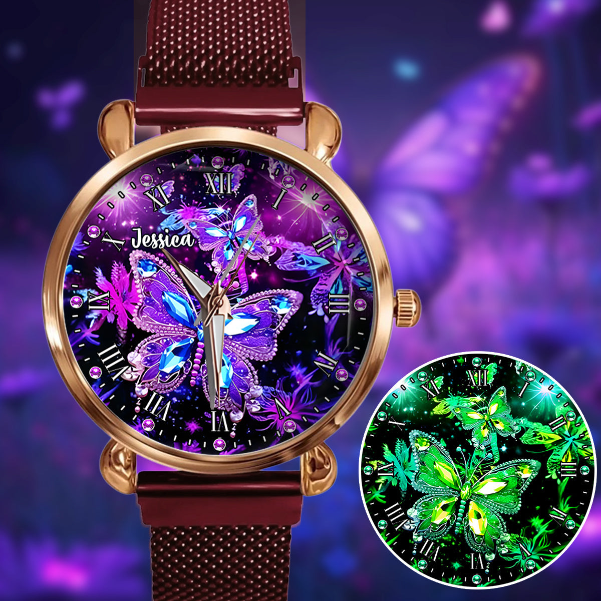 Butterfly Lovers - Personalized Butterfly Women Hand Watch