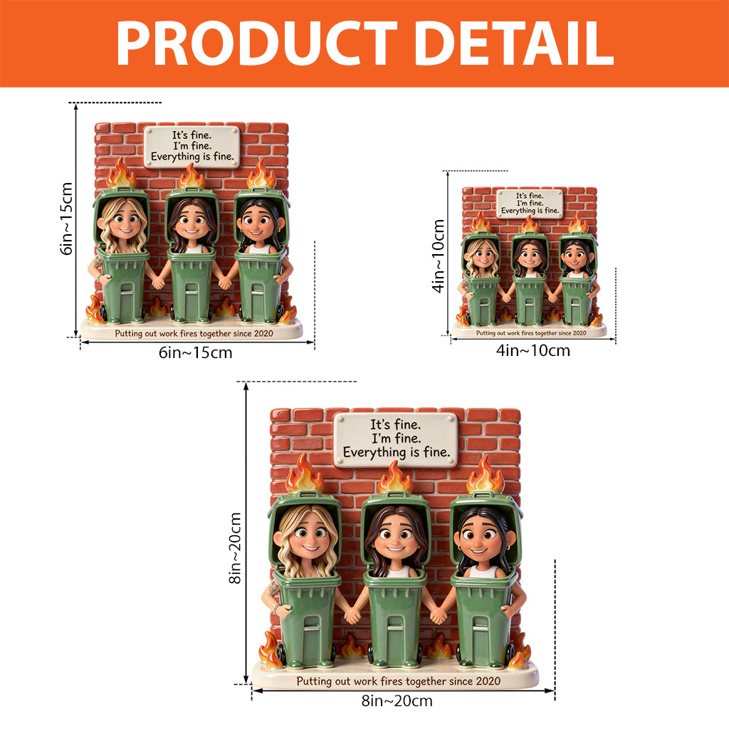 Putting Out Work Fires - Personalized Colleague Custom Shaped Acrylic Plaque