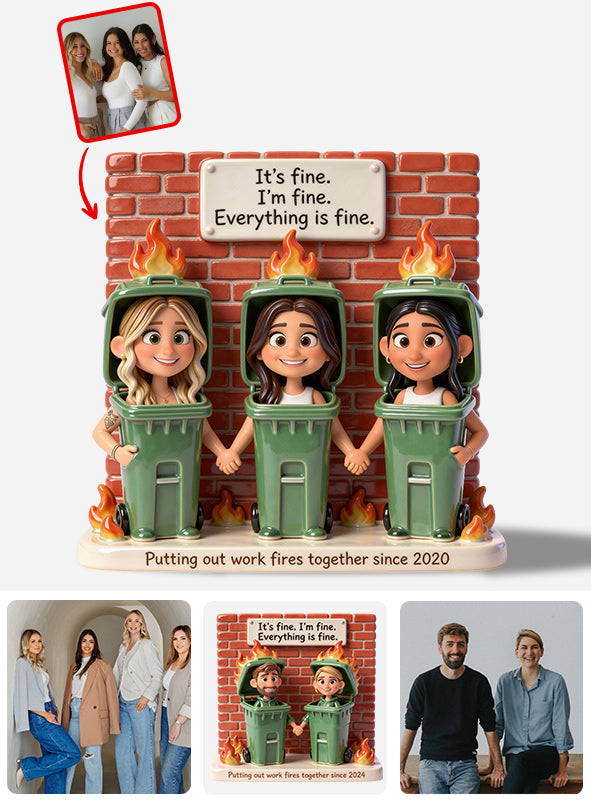 Putting Out Work Fires - Personalized Colleague Custom Shaped Acrylic Plaque