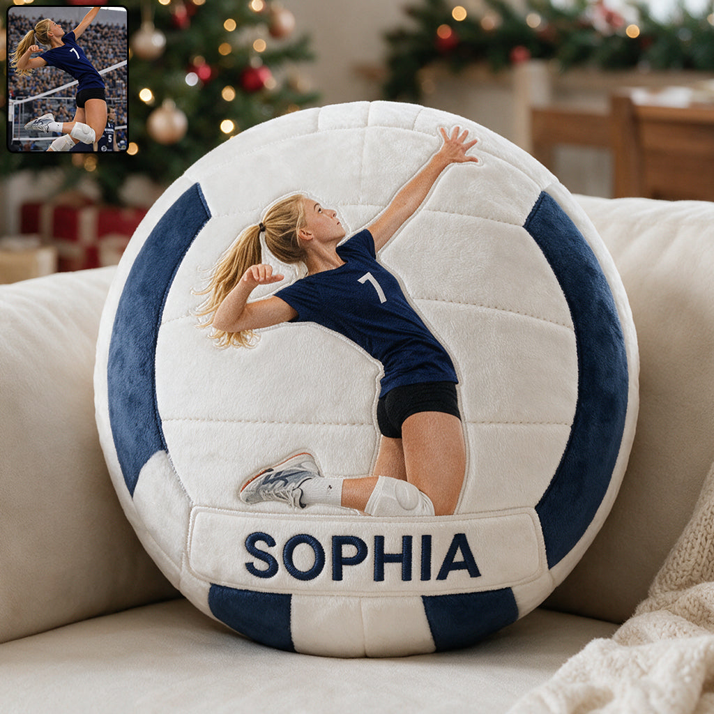 Any Sport, Any Photo - Personalized Football Premium Faux Fur Pillow