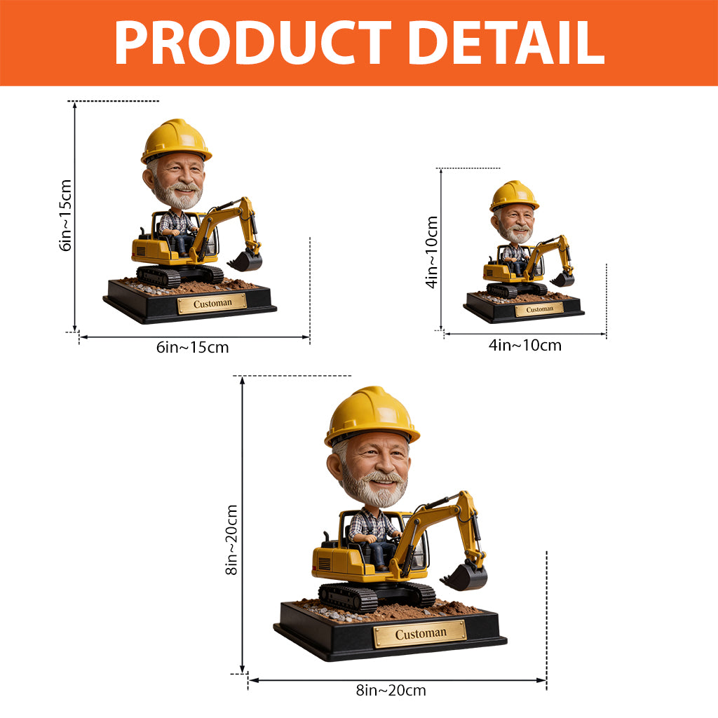 Excavator Tractor, Construction Theme - Personalized Custom Shaped Acrylic Plaque