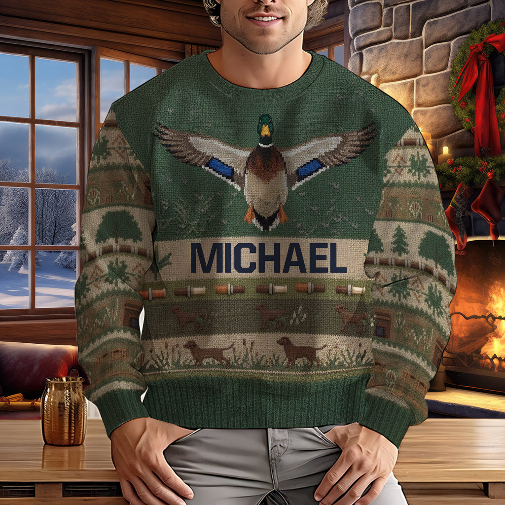 Love Hunting Season - Personalized Hunting Ugly Sweater