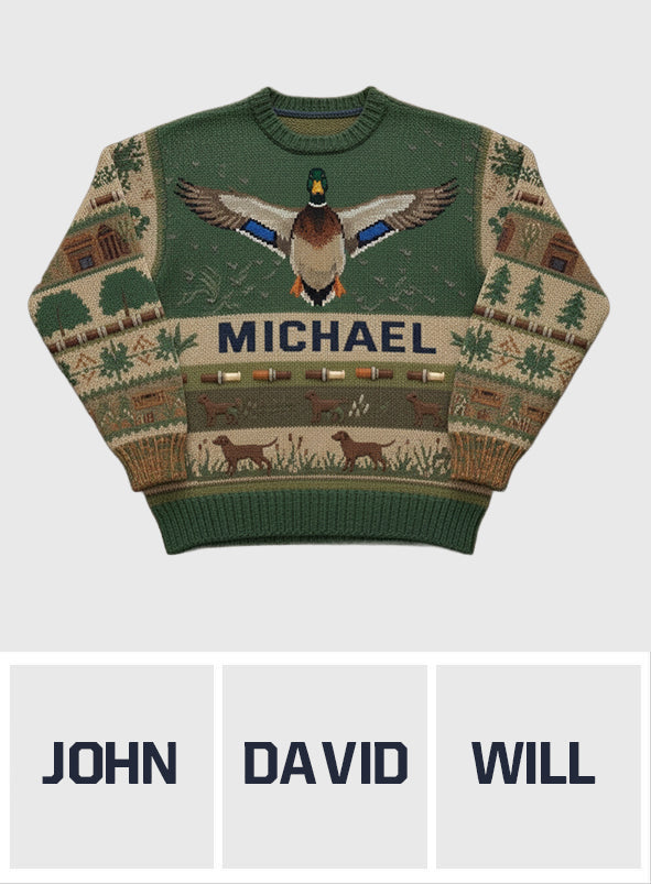 Love Hunting Season - Personalized Hunting Ugly Sweater