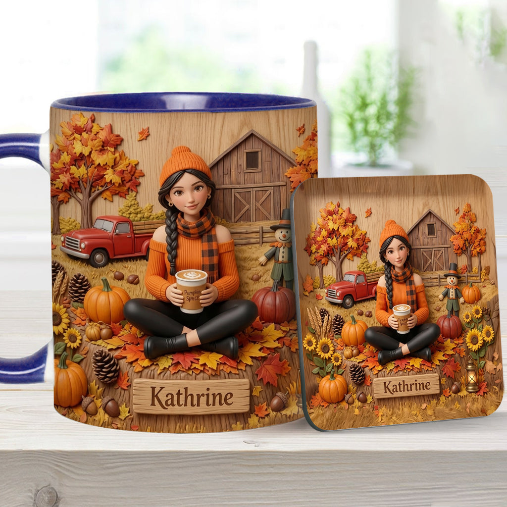 Tis The Season - Personalized Autumn Accent Mug & Coaster
