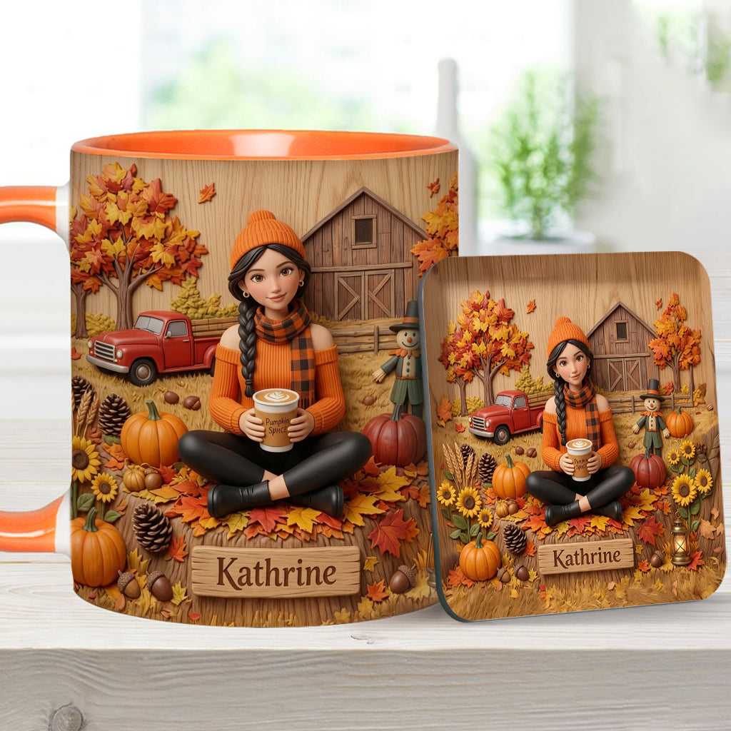 Tis The Season - Personalized Autumn Accent Mug & Coaster
