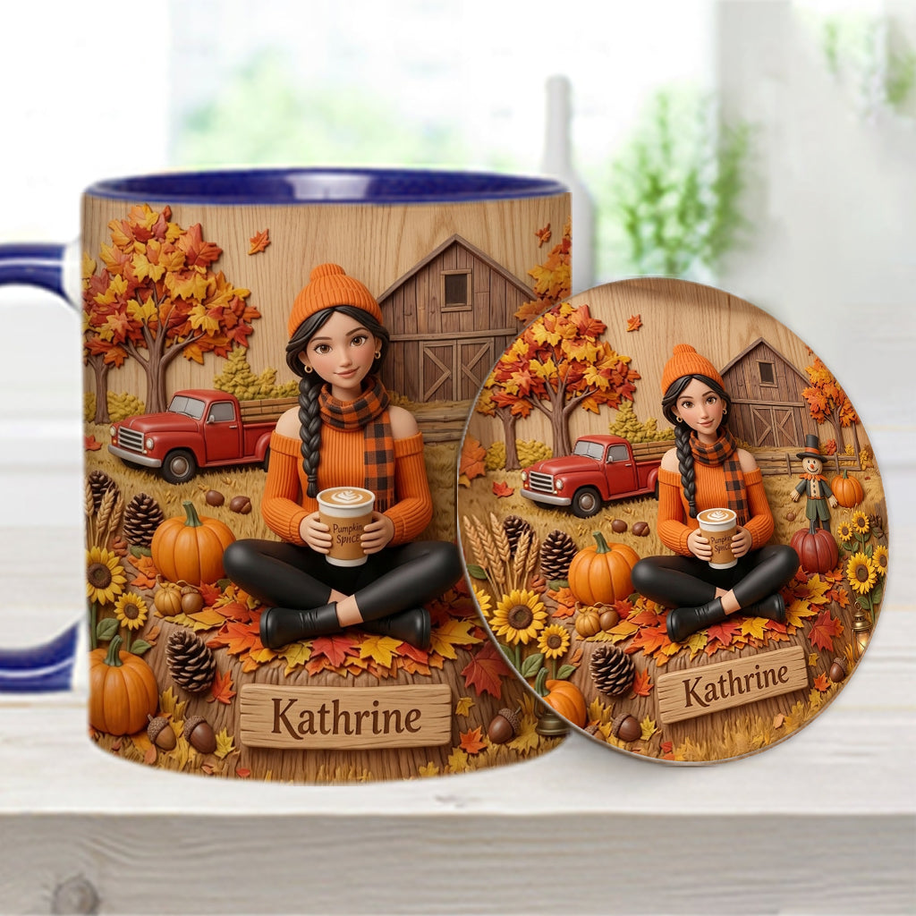 Tis The Season - Personalized Autumn Accent Mug & Coaster