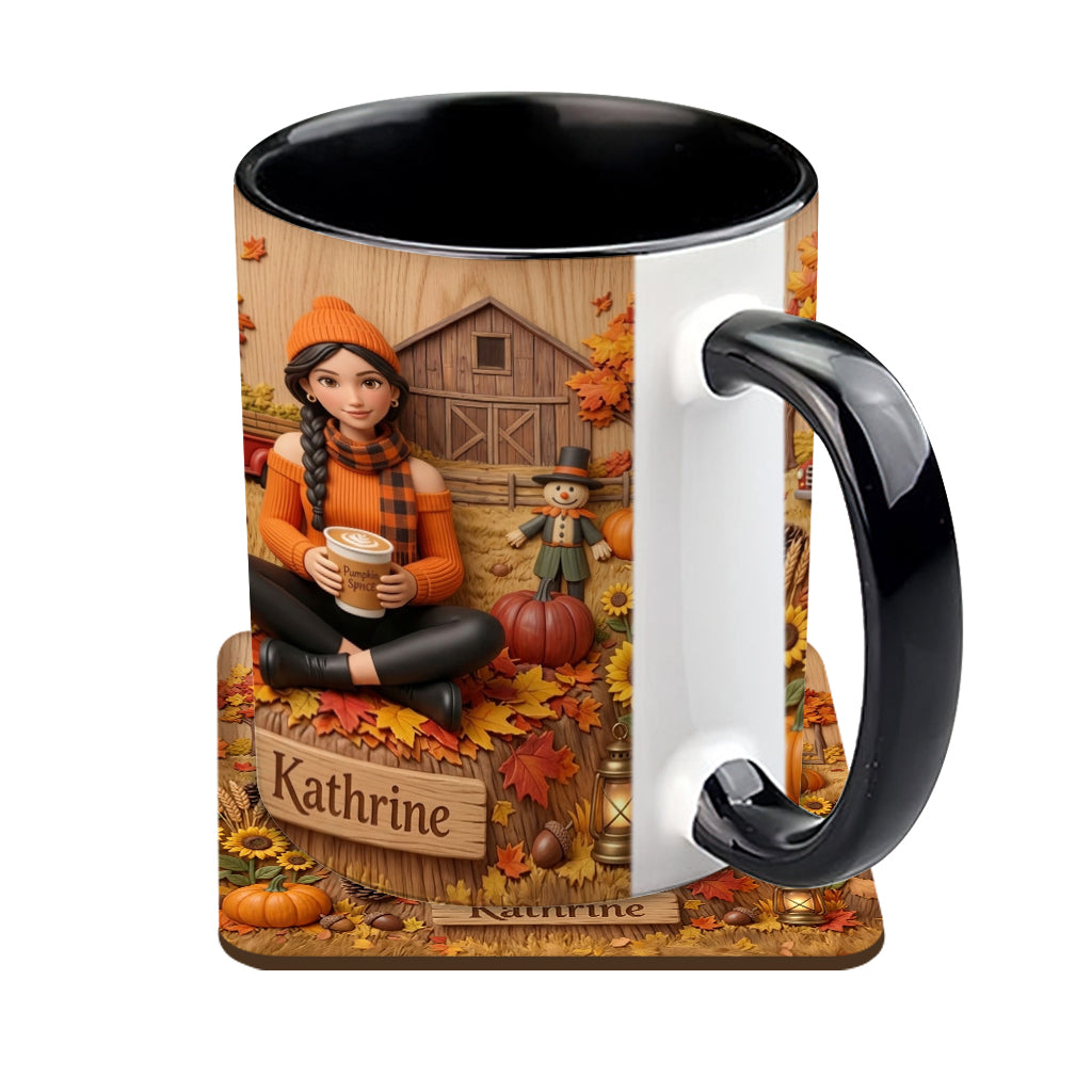 Tis The Season - Personalized Autumn Accent Mug & Coaster