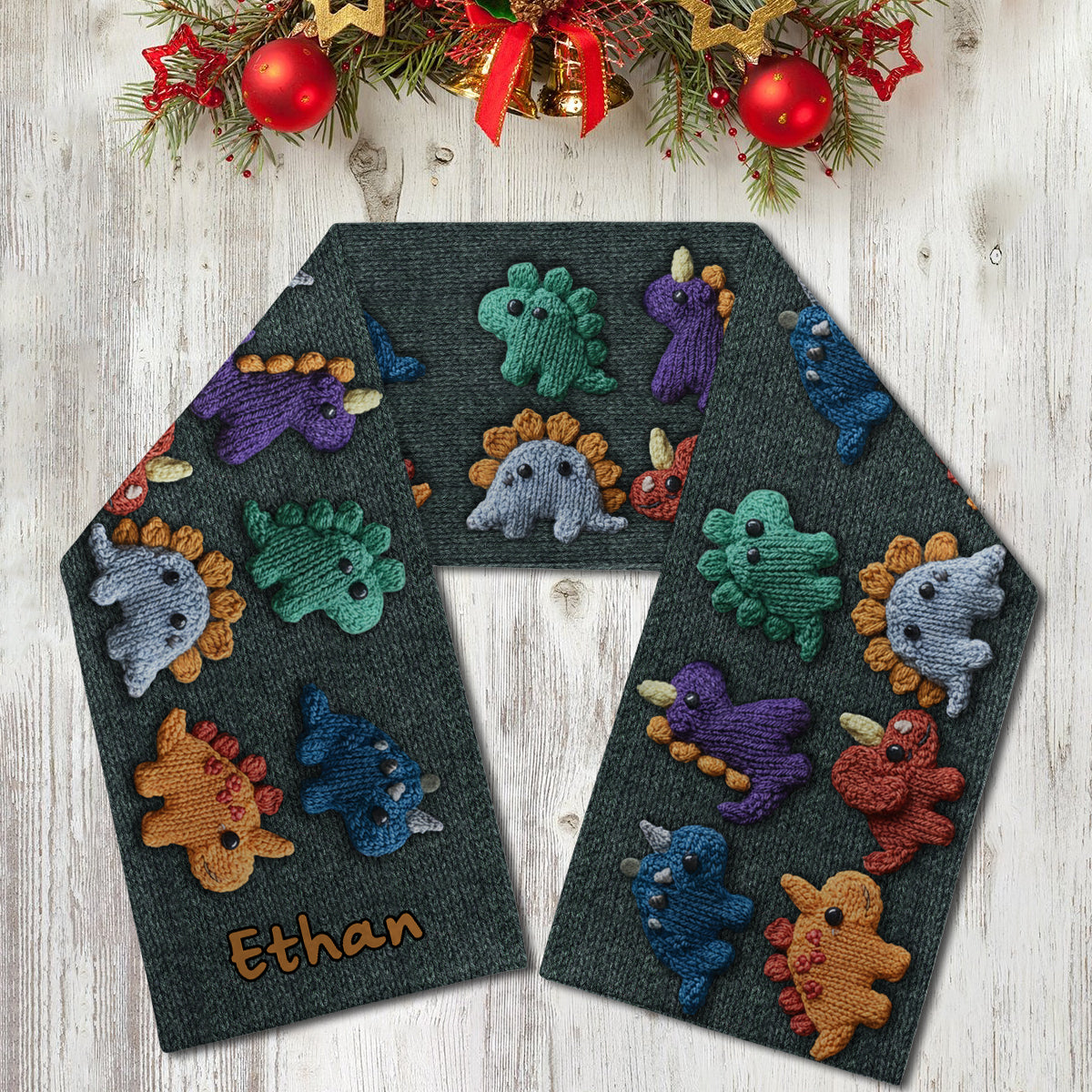 Personalized Winter Gift for Kids - Perfect for Snow Days & Trips - Personalized Kid Knitted Scarf