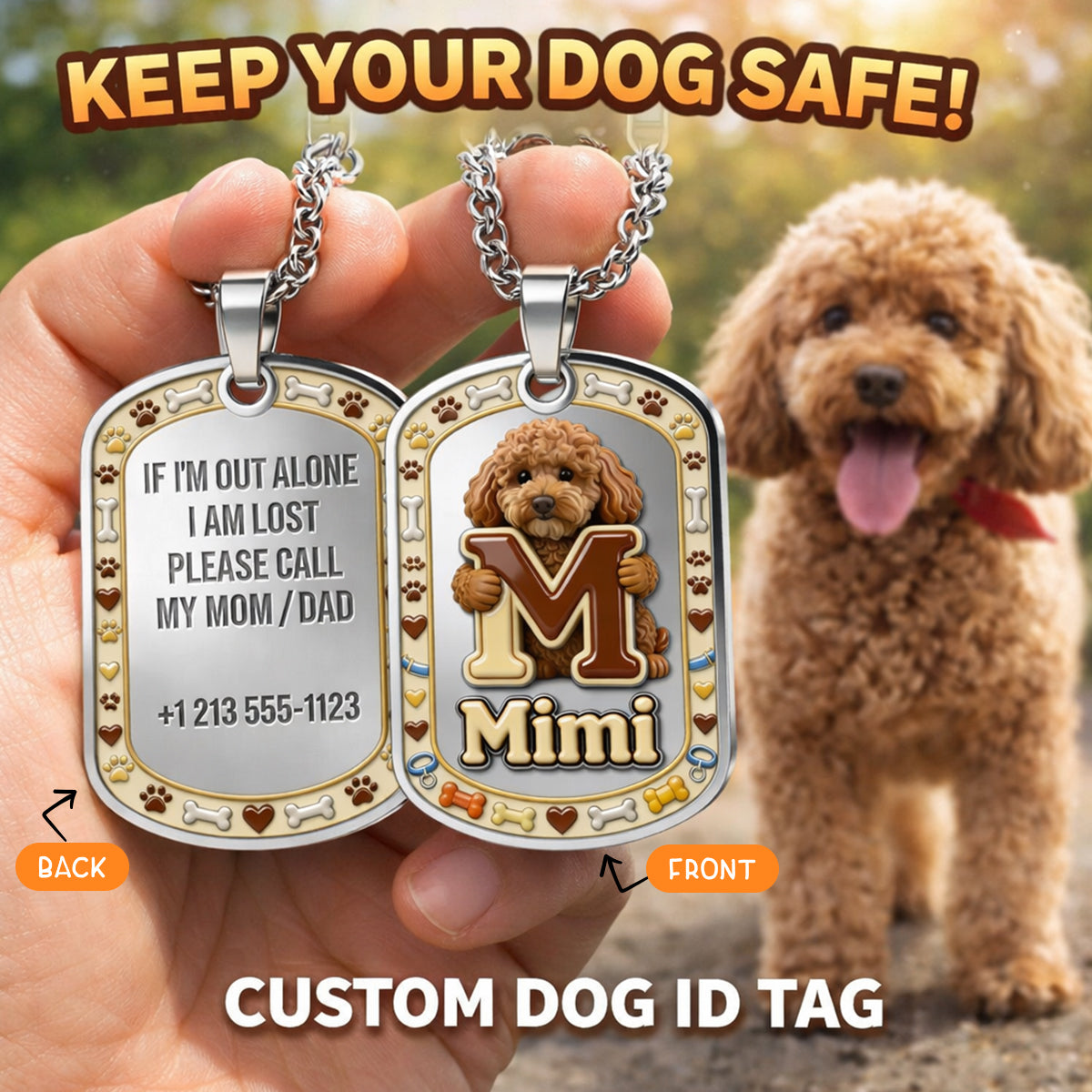 Pets ID - Personalized Dog Tag Necklace