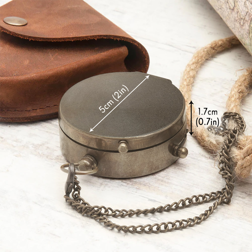 And Into The Forest I Go Camping Bear - Personalized Camping Compass