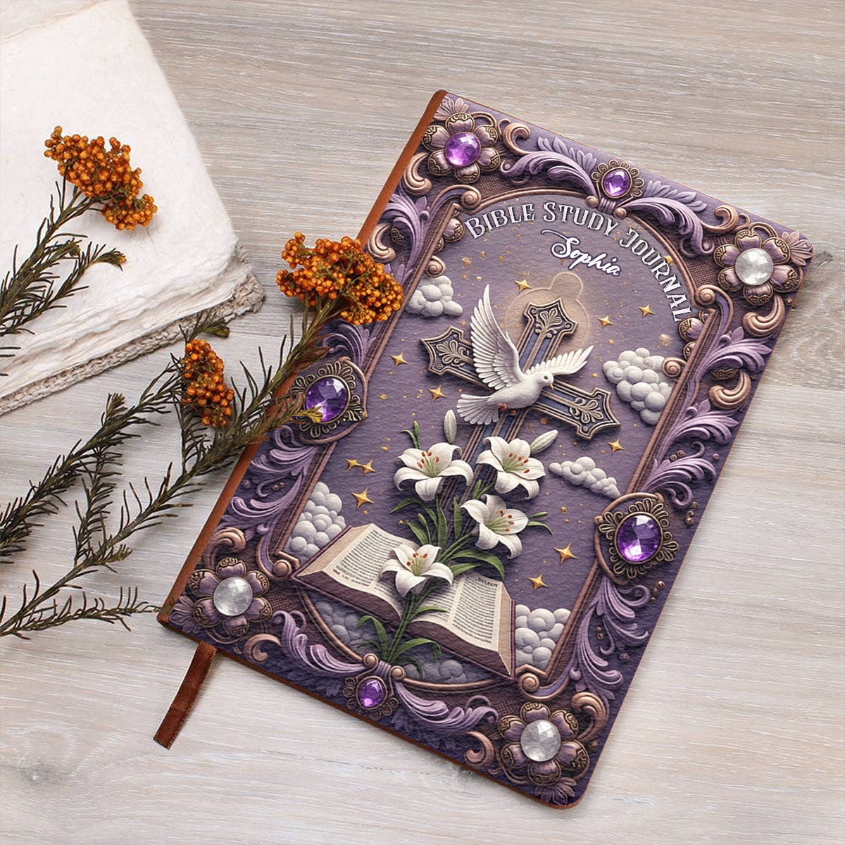 Bible Study Journal - Personalized Christian Leather Journal