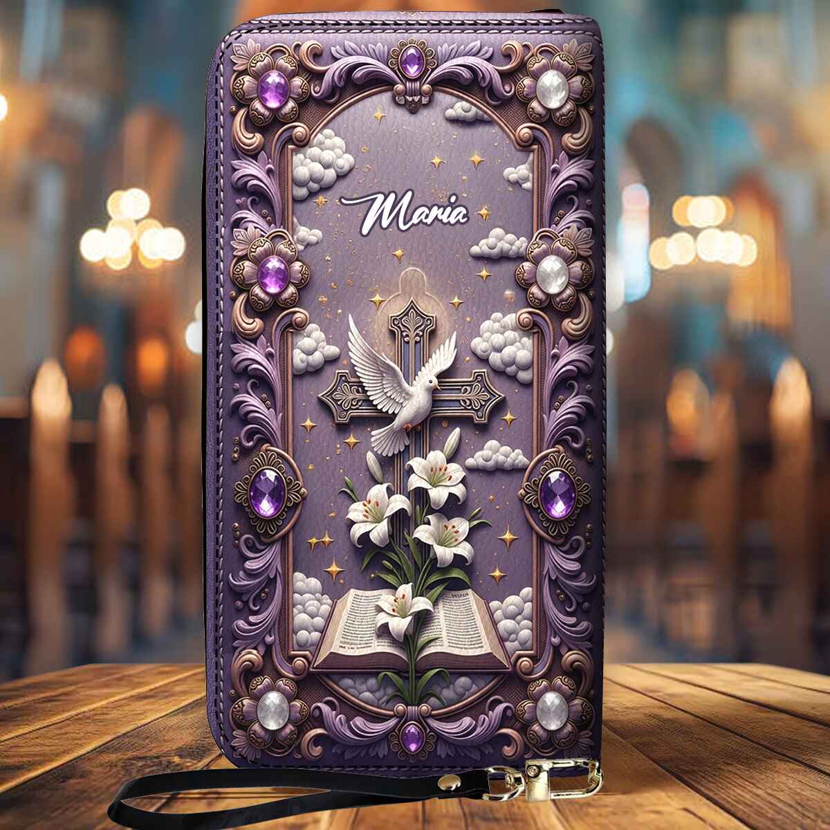 Eternal Faith - Personalized Christian Leather Long Wallet