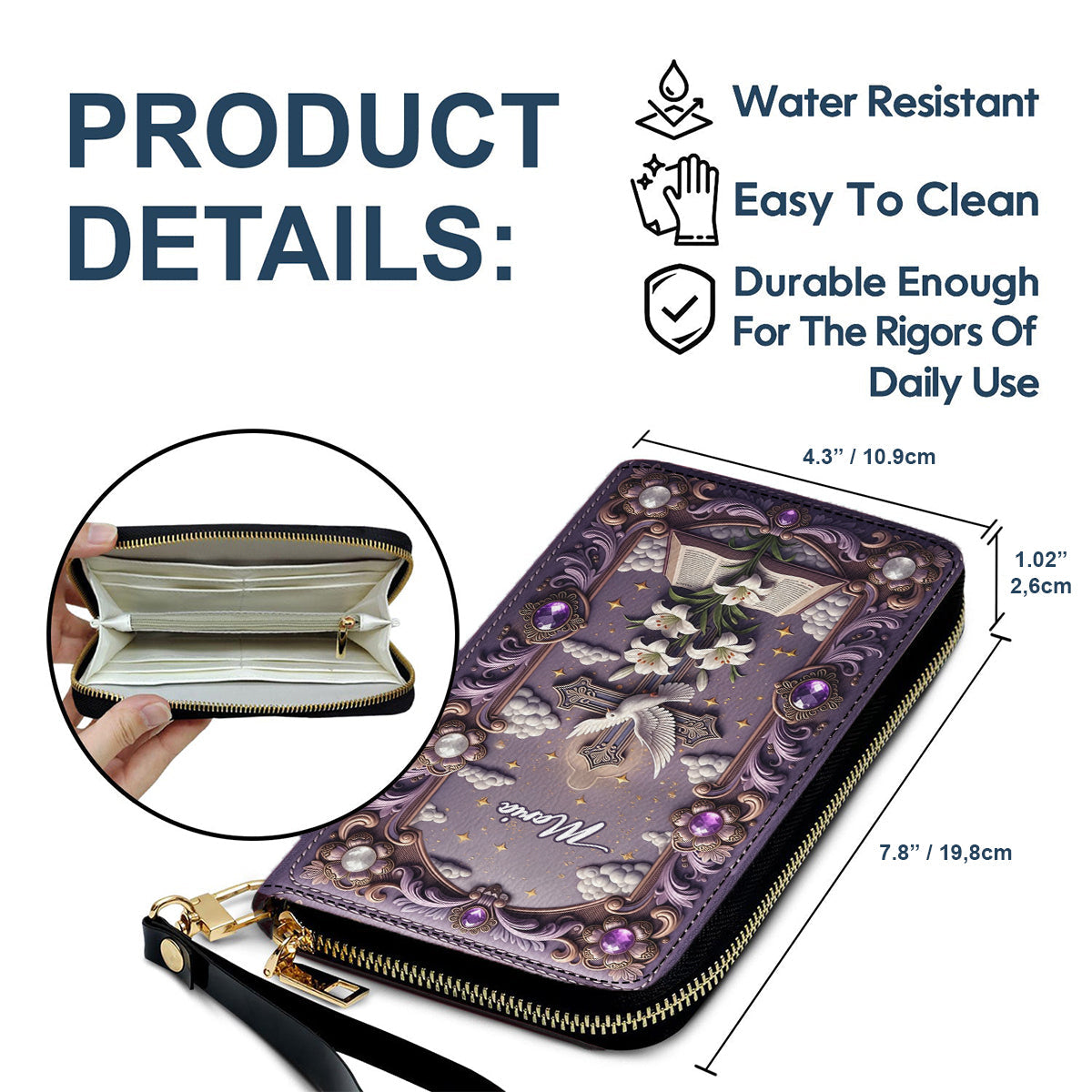 Eternal Faith - Personalized Christian Leather Long Wallet