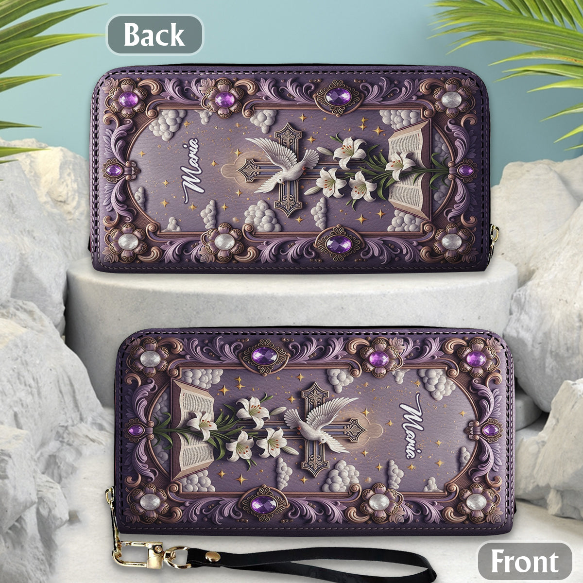 Eternal Faith - Personalized Christian Leather Long Wallet