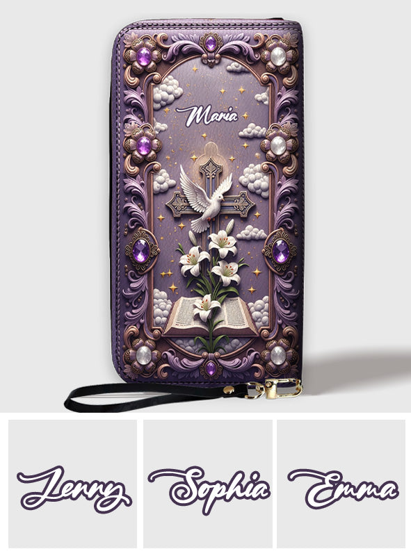 Eternal Faith - Personalized Christian Leather Long Wallet