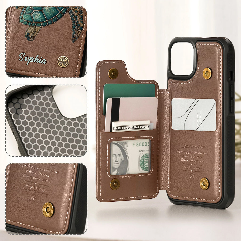 Love Turtles - Personalized Turtle Wallet Phone Case