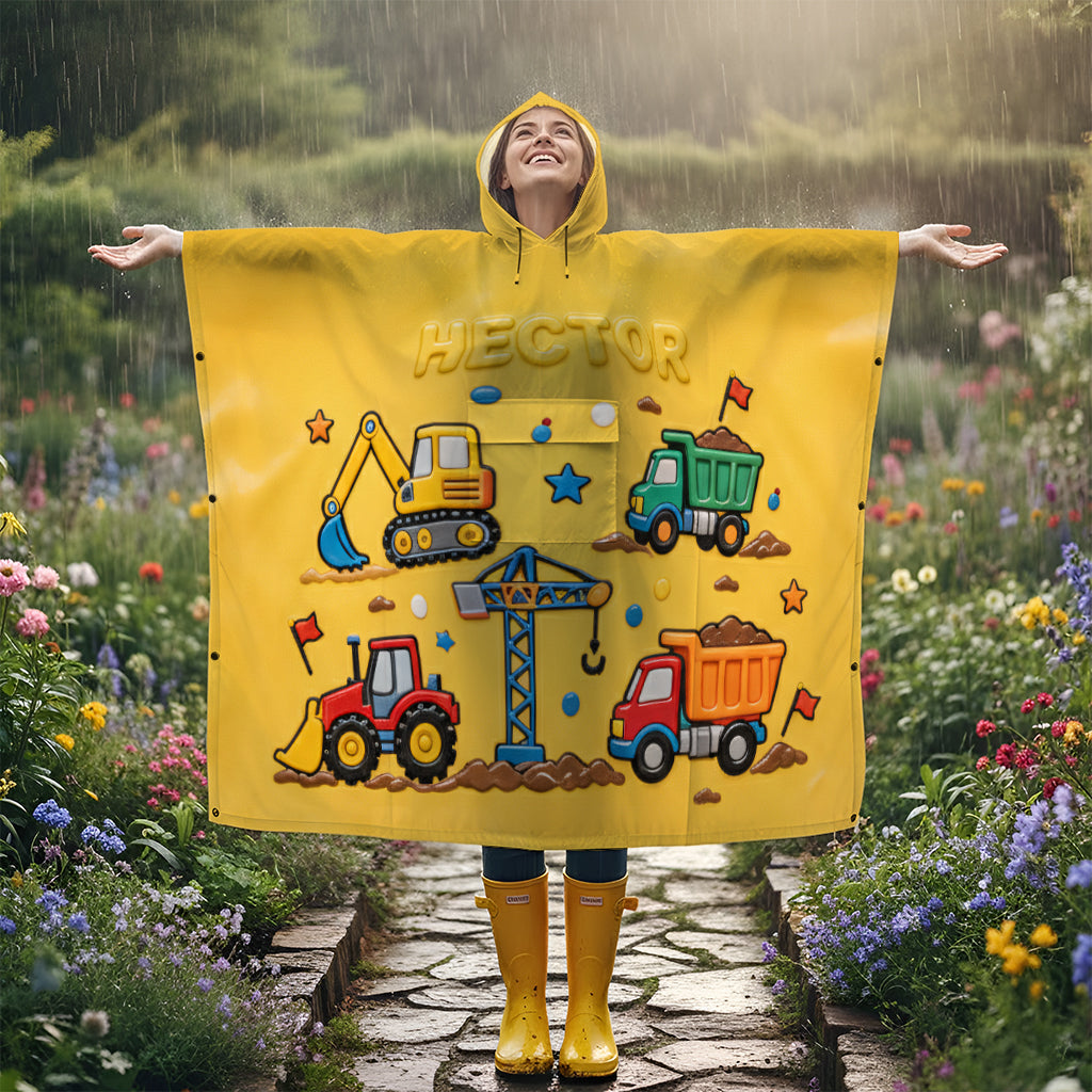Unique Kid Gift - Personalized Kid Rain Poncho Coat