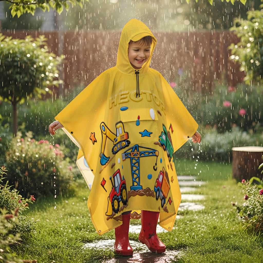 Unique Kid Gift - Personalized Kid Rain Poncho Coat
