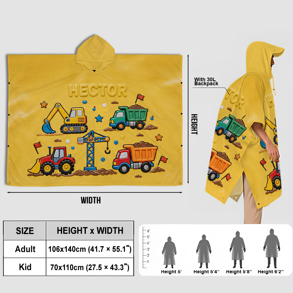 Unique Kid Gift - Personalized Kid Rain Poncho Coat