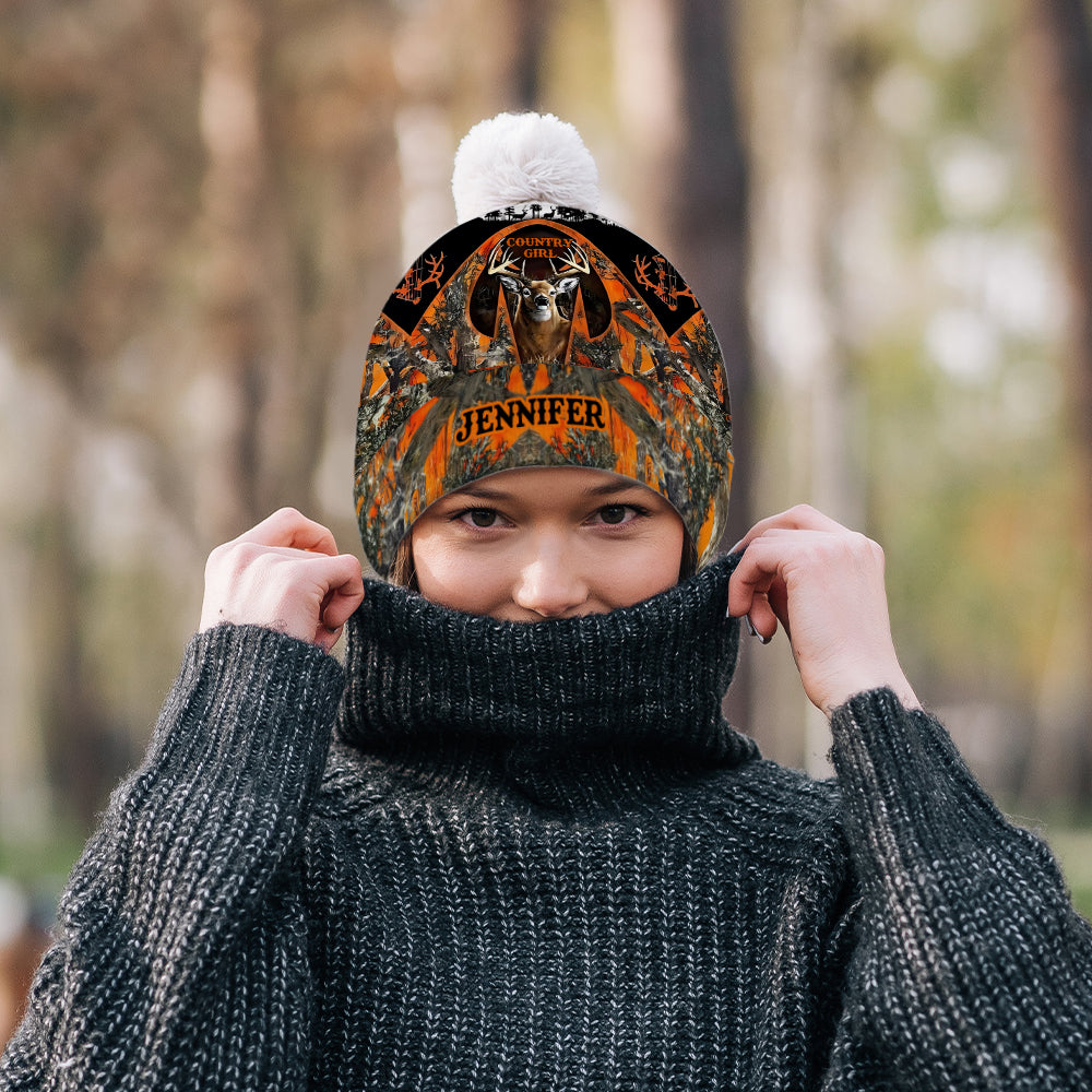 Country Girl - Personalized Hunting Beanie Hat