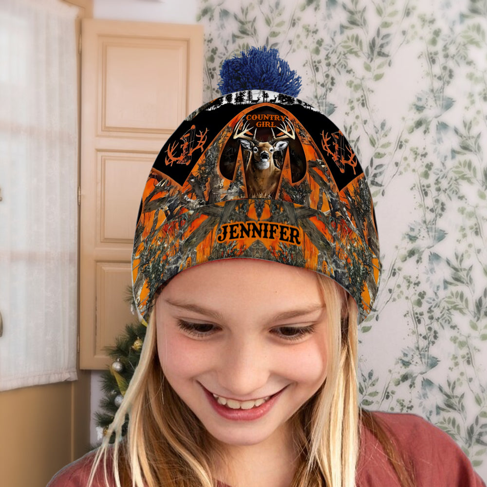 Country Girl - Personalized Hunting Beanie Hat