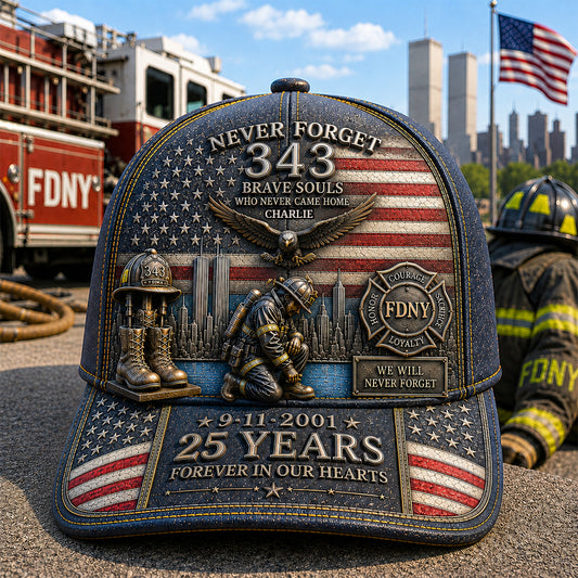 Firefighter 9/11 25th Anniversary Memorial - Personalized Firefighter Classic Cap