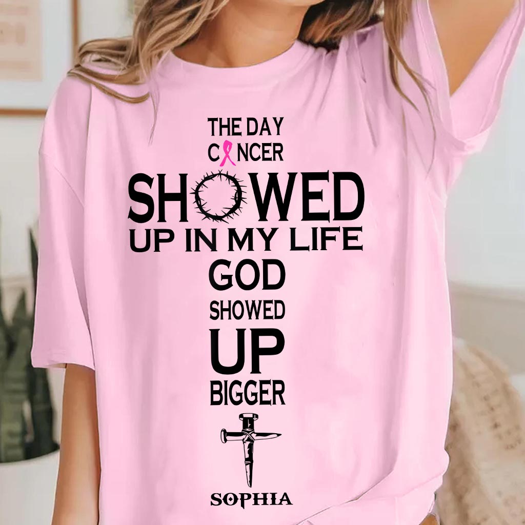 Faith Over Fear - Personalized Breast Cancer Awareness T-shirt And Hoodie