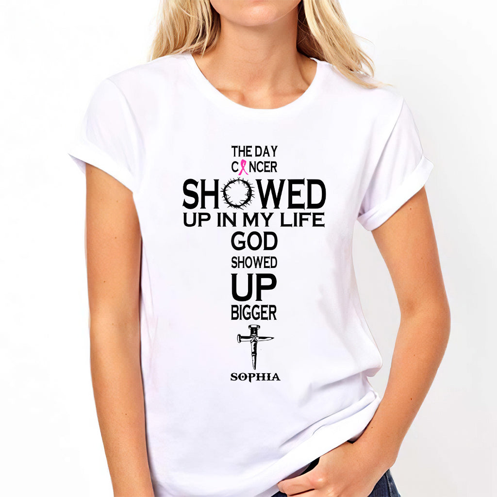 Faith Over Fear - Personalized Breast Cancer Awareness T-shirt And Hoodie