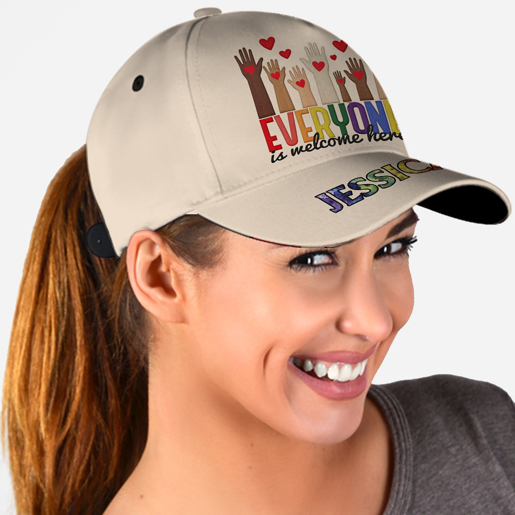 Everyone is Welcome Here - Personalized Teacher Classic Cap