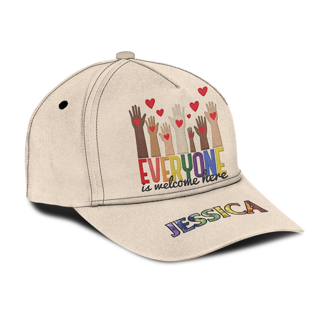 Everyone is Welcome Here - Personalized Teacher Classic Cap