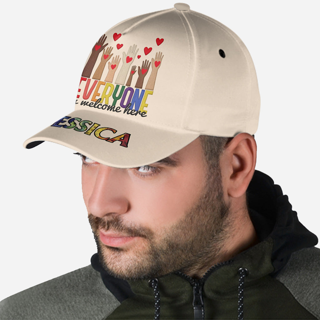 Everyone is Welcome Here - Personalized Teacher Classic Cap
